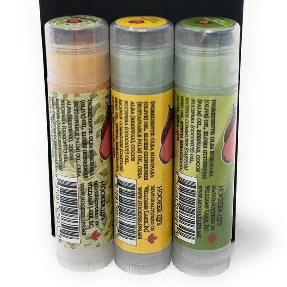 Hooker Lips Luxury Lip Balm Cantaloupe, Cucumber Melon & Honeydew Variety 3 Pack - Picture 2 of 3